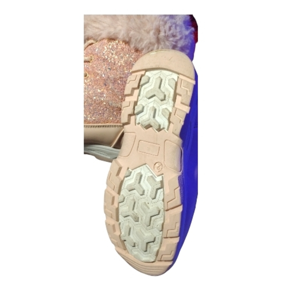 Sparkly Pink and Cream Girls Bacca Boots - Picture 2 of 2